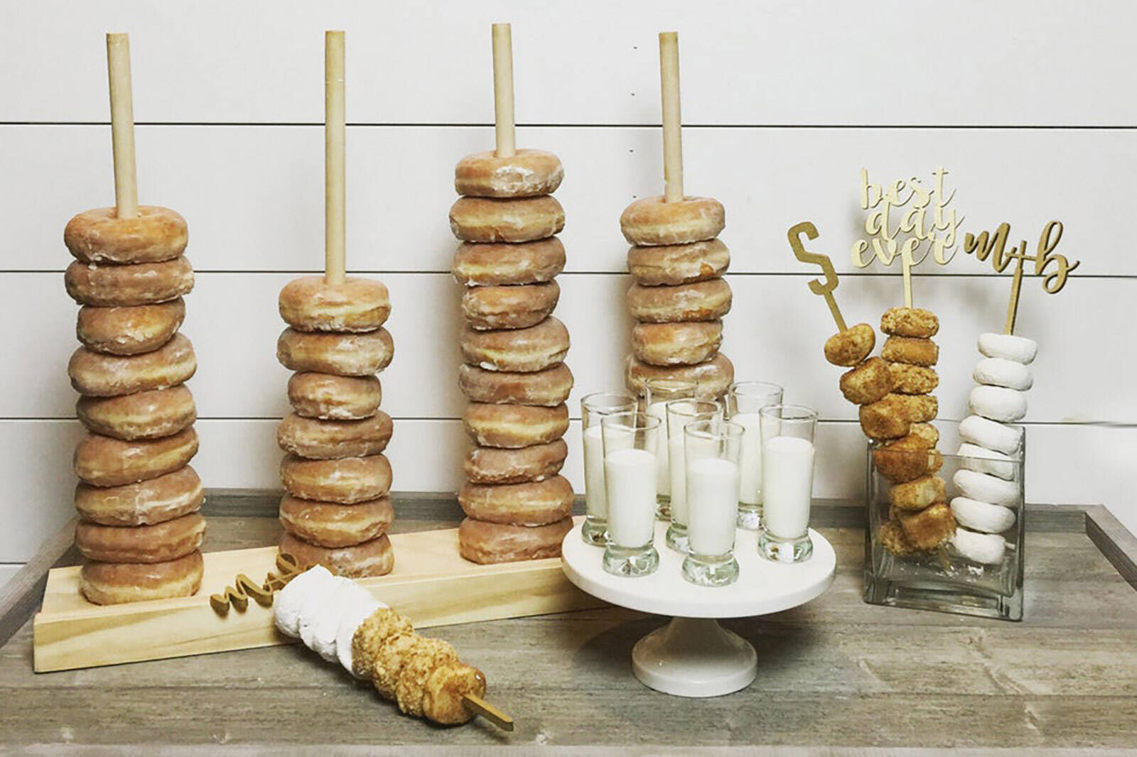 donut stands to add height to your dessert table