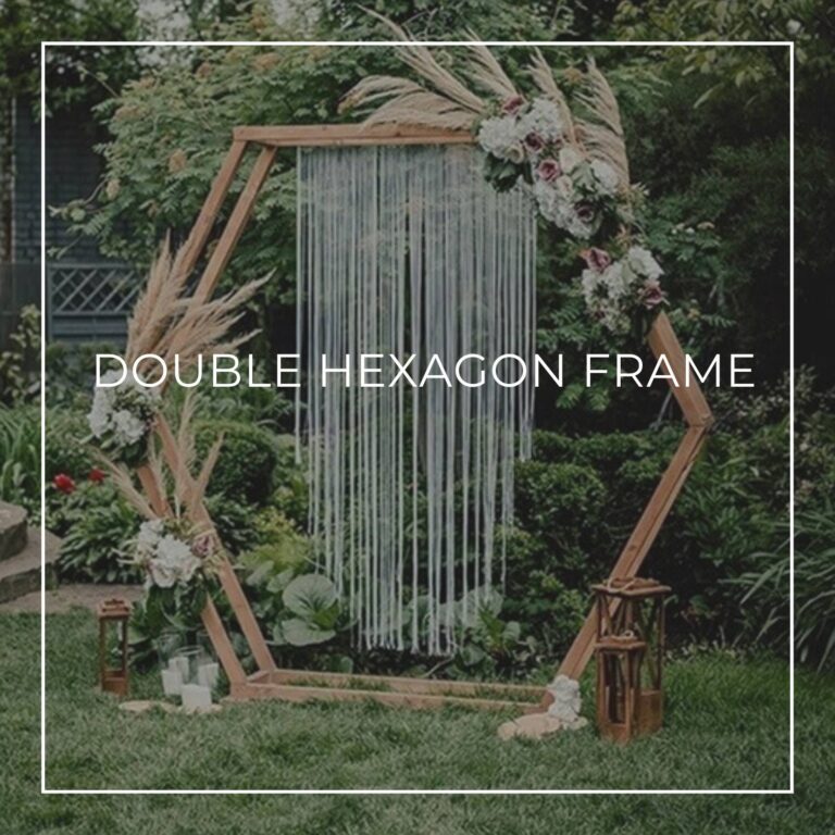 Double Hexagon Wood Frame