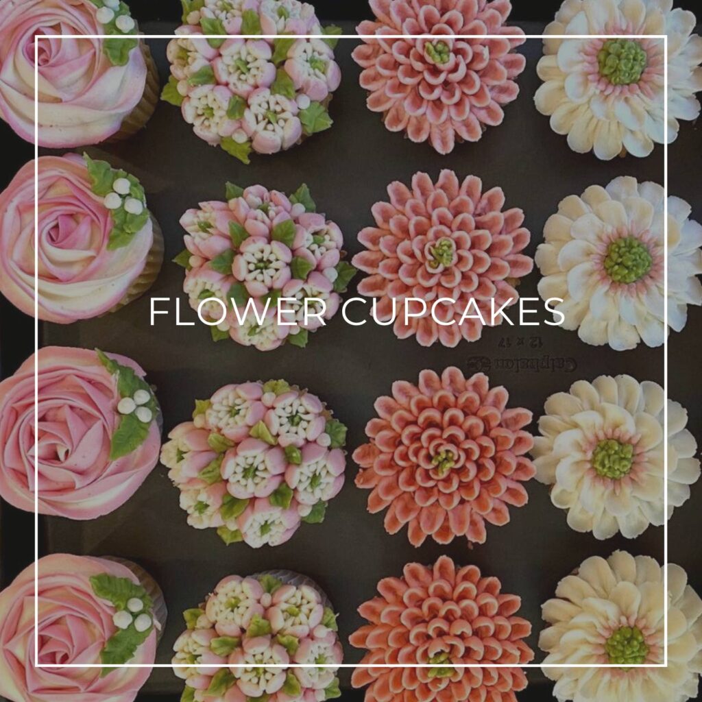 cupcakes decorated to look like flowers