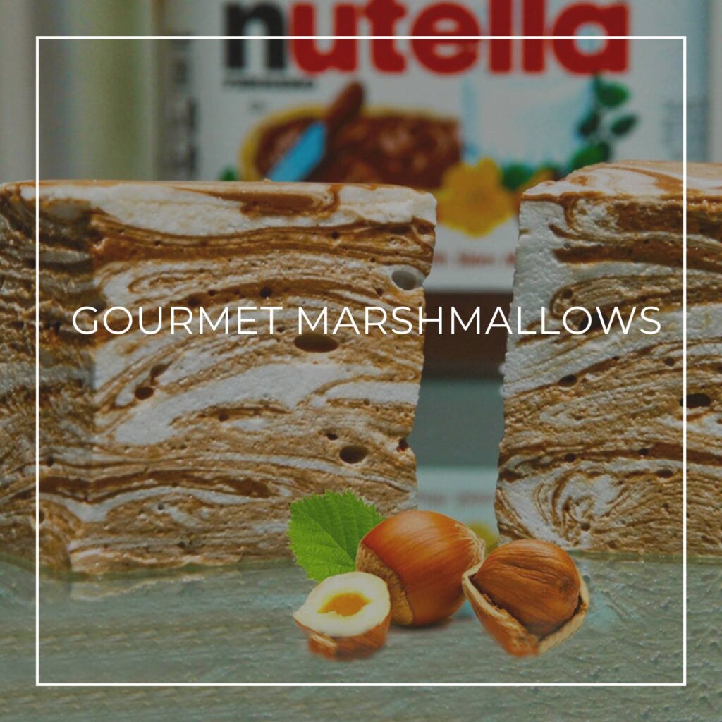 Nutella flavored gourmet marshmallows
