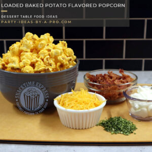 loaded baked potato flavored gourmet savory popcorn