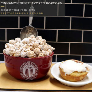 cinnamon bun flavored gourmet sweet popcorn