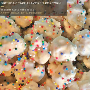 birthday cake flavored gourmet sweet popcorn