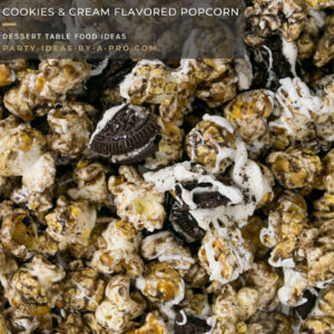 cookies & cream flavored gourmet sweet popcorn