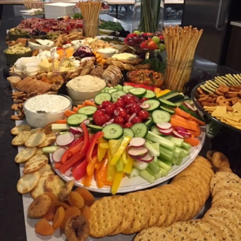 Grazing table arranged for a party
