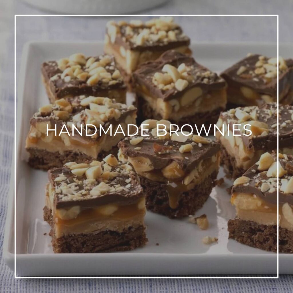 handmade peanut caramel brownies to order