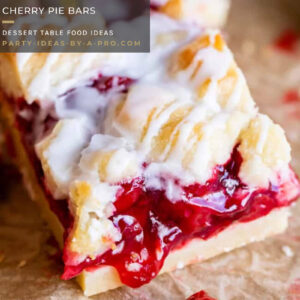 Handmade cherry pie dessert bars