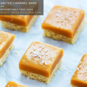 Handmade salted caramel dessert bars