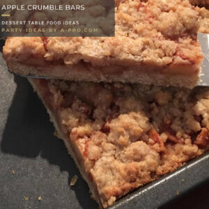 Handmade apple crumble dessert bars