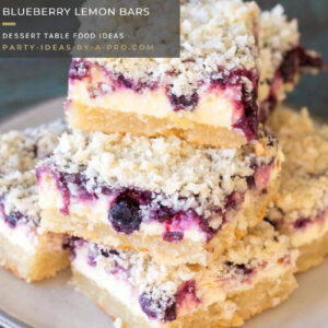 Handmade blueberry lemon dessert bars