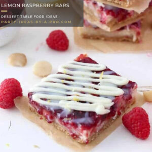 Handmade lemon raspberry dessert bars