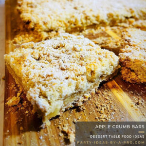 Handmade apple crumb dessert bars