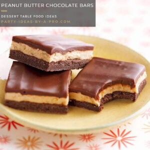 Handmade peanut butter chocolate dessert bars