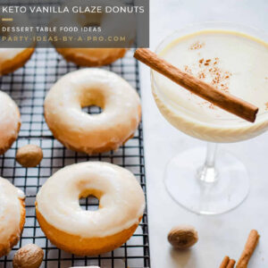 handmade Keto vanilla glaze gourmet donuts