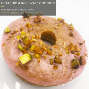 handmade pistachio and rosewater gourmet donuts