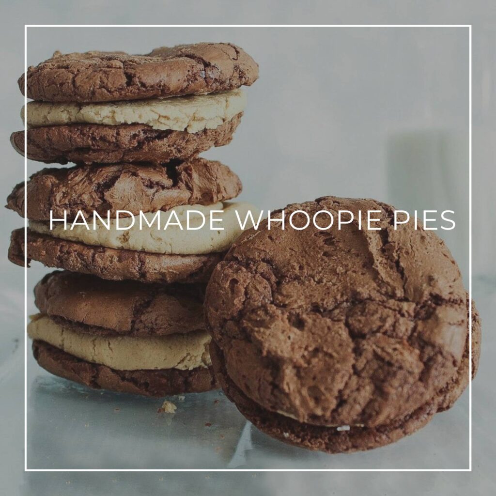 handmade peanut butter brownie whoopie pies
