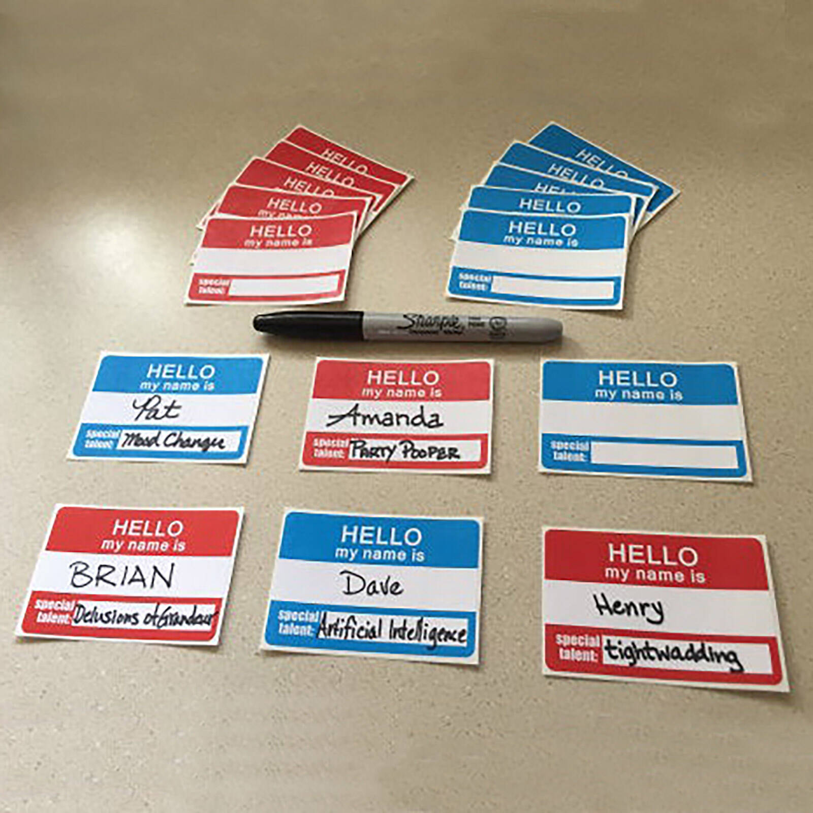 Custom Hello My Name Is Badge Stickers Party Ideas By A Pro