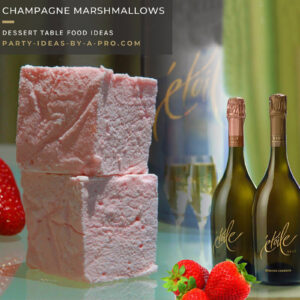 Champagne liquor flavored boozy marshmallows