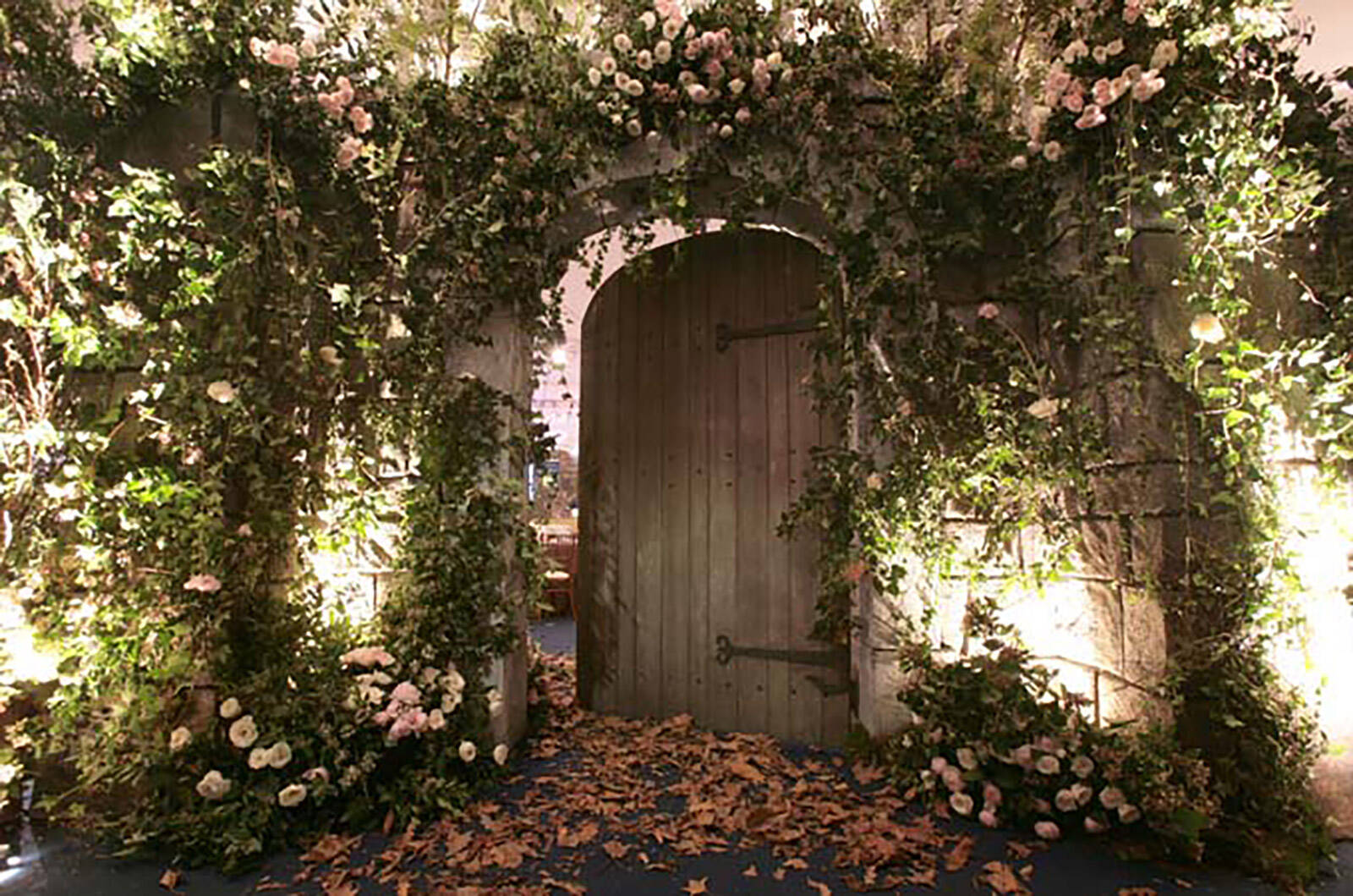 entrance to 'The Secret Garden' event for The British Red Cross Ball produced by Matt James of Leftfield Productions