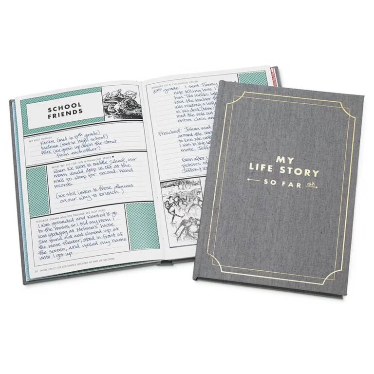 Open School Friends page filled in with handwritten notes on best friends and grade-school memories
