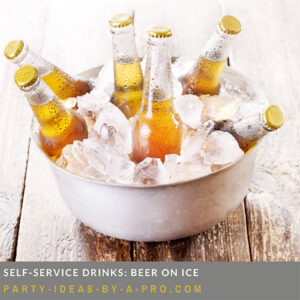 beer bottles on ice