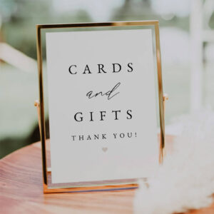 Cards & Gifts party sign