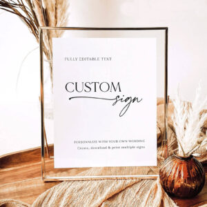 Custom party sign to personalized with your own text