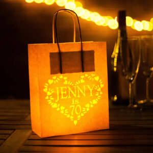 Jenny is 70 custom paper bag luminary