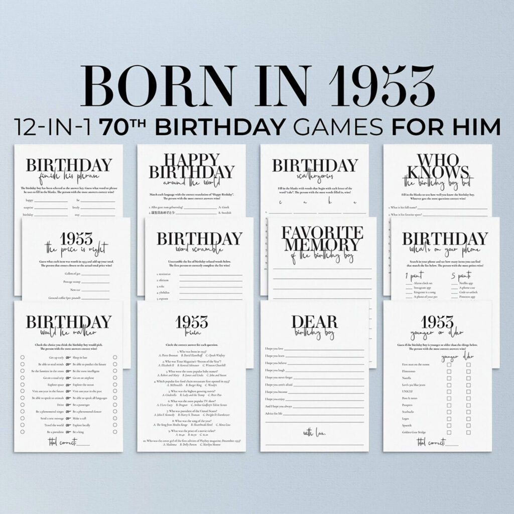 Printable Party Games Party Activities by a Pro