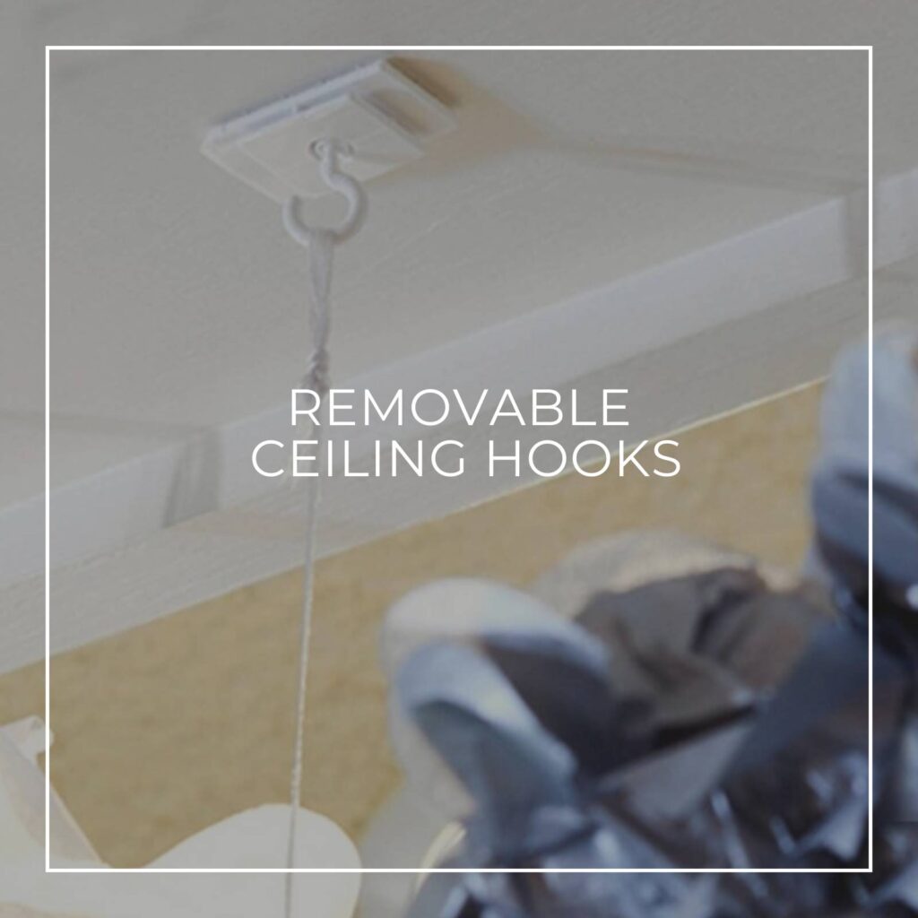 removable ceiling hooks to hang backdrops