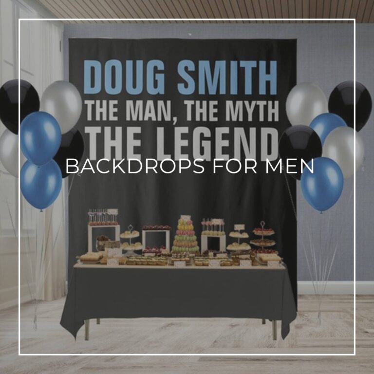 Custom name The Man, The Myth, The Legend graphic tapestry dessert table or party backdrop for men