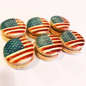 american flag themed macarons