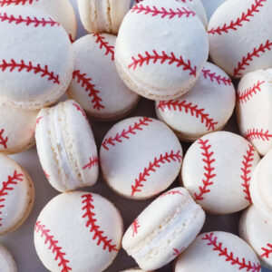 baseball themed macarons