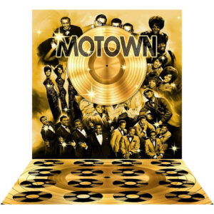 gold Motown themed party backdrop