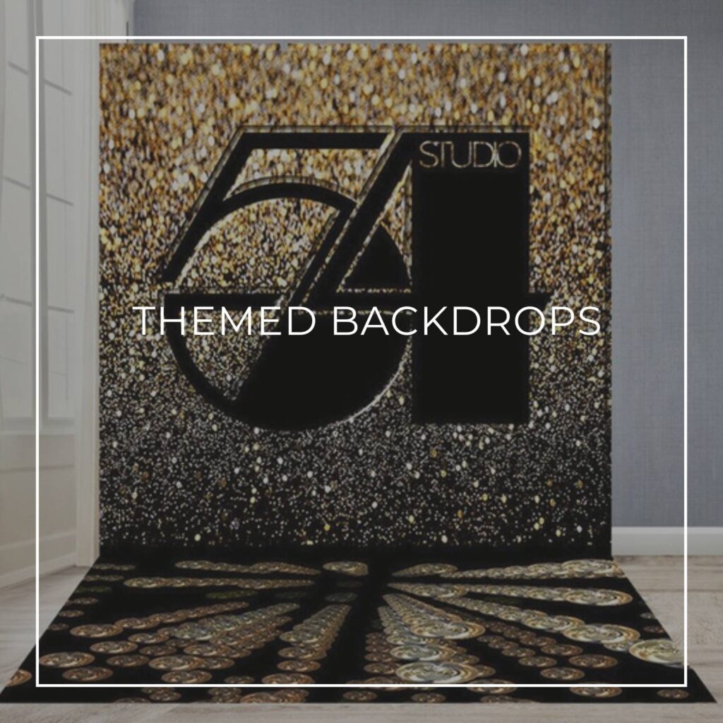 Studio 54 themed party backdrop