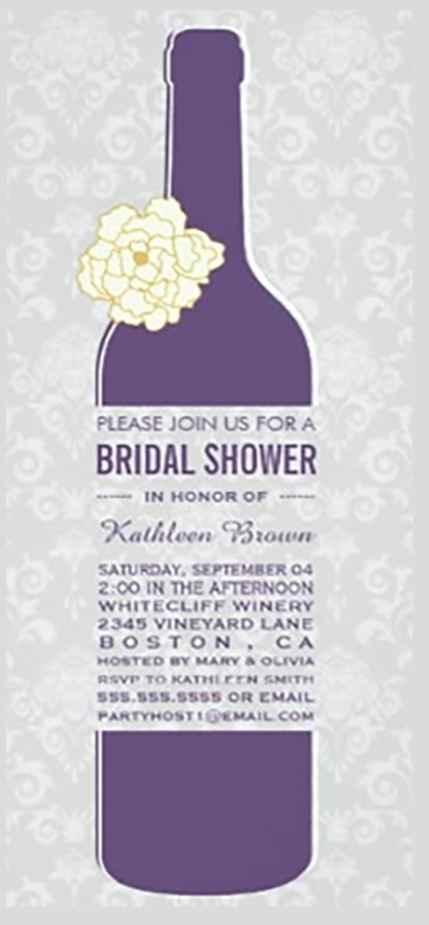 bridal shower bottle invitation
